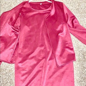 2 piece Maroon dress/matching blazer
